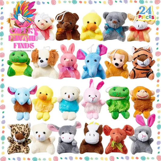 24 Pack Prefilled Easter Eggs Filled with Mini Plush Toy Easter Basket Stuffers for Kids Easter Egg Hunt Game and Party Favors Cheeky Fantail Finds