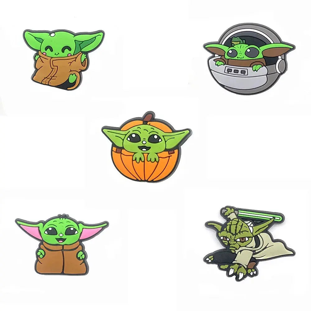 25Styles Star Wars Yoda for Shoe Charms for Clogs Sandals Decorations Shoes Accessories Slipper Water Shoes DIY Decor Cheeky Fantail Finds