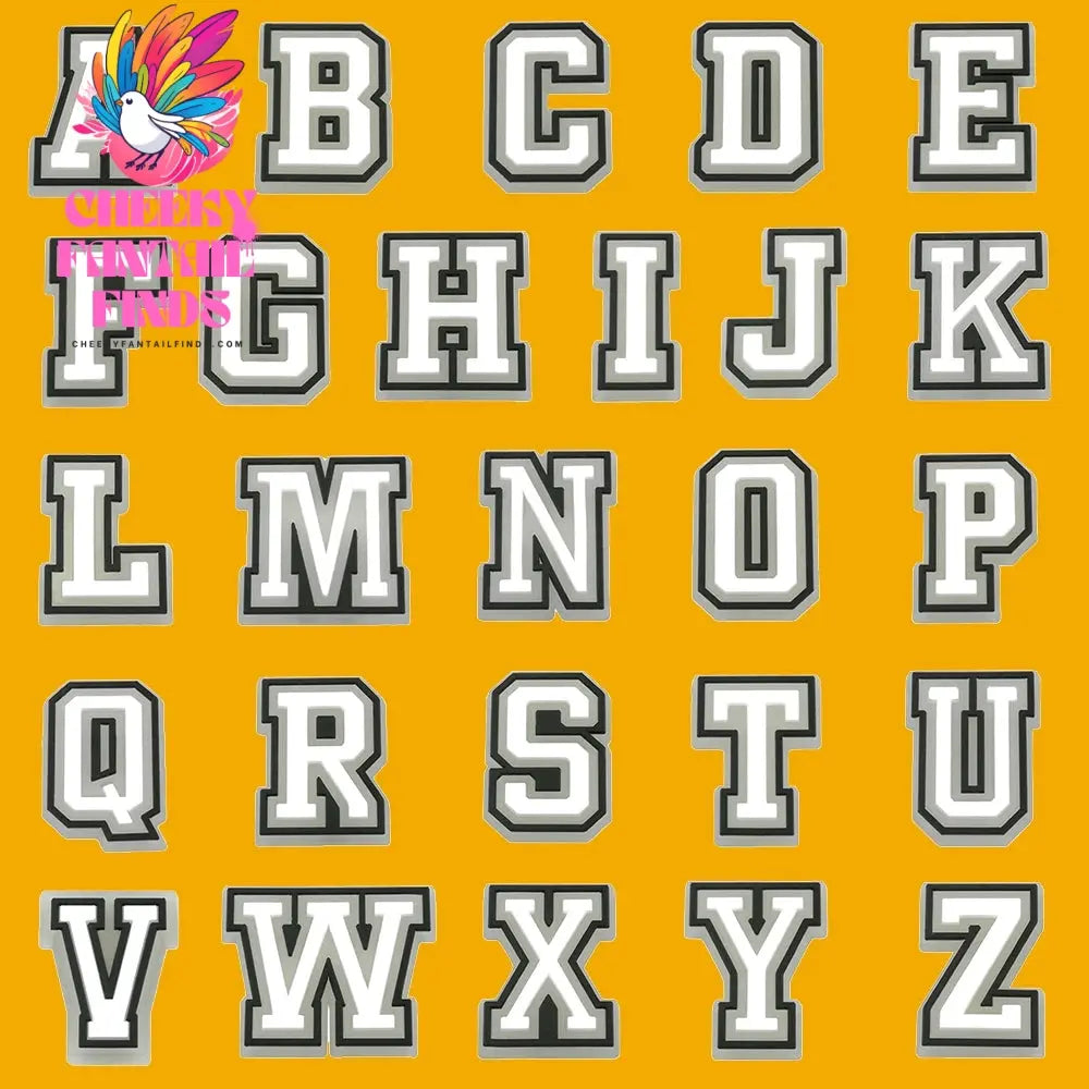 26PCS English Letter Set Fashion Metal Noctilucent Shoe Charms Pink Gloden Shoe Buckle for Clog fit Women Men Accessories Gifts Cheeky Fantail Finds