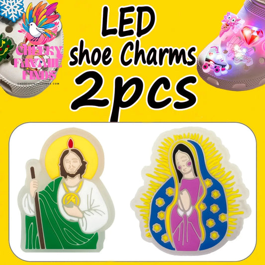 2PCS LED Pins for Kids Lighted Shoe Charms Animals Game Controller Shoe Accessories Duck Cat Decoration Buckle Girl Boy Ornament Cheeky Fantail Finds