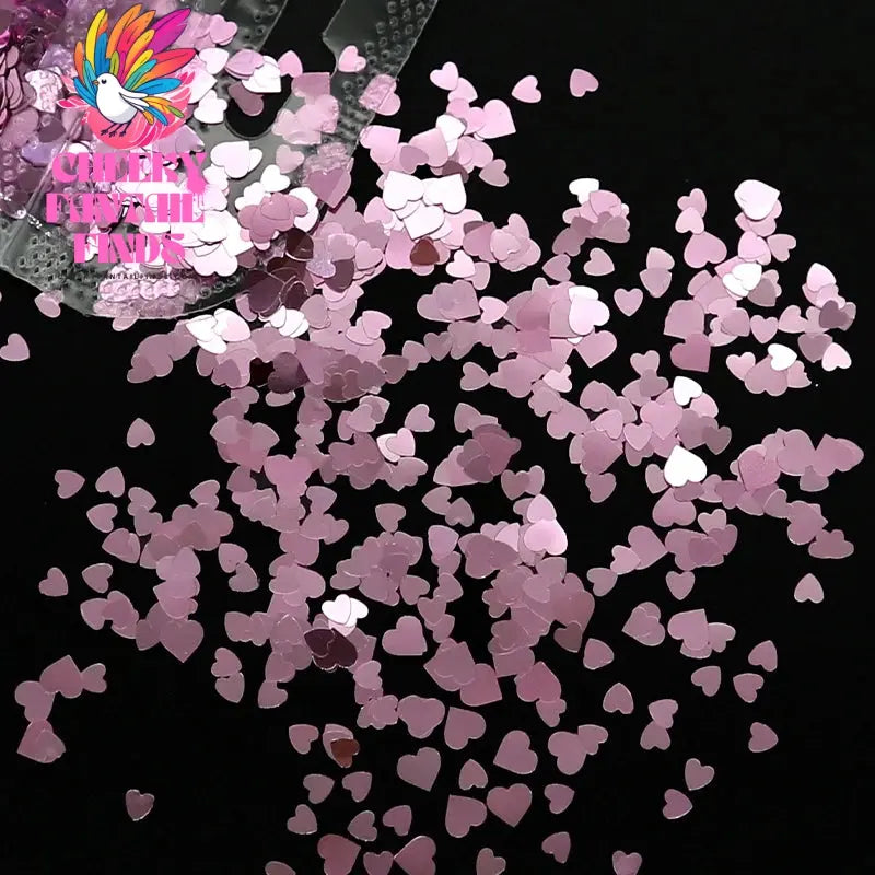 2g Holographic Nail Art Glitter Shiny Sweet Love Heart Flakes Sequins 3D Nails Paillette Manicure Valentine's Day Decorations Cheeky Fantail Finds