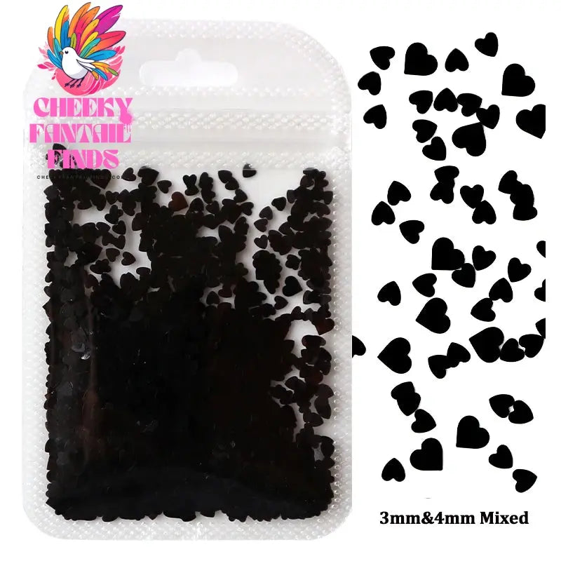 2g Holographic Nail Art Glitter Shiny Sweet Love Heart Flakes Sequins 3D Nails Paillette Manicure Valentine's Day Decorations Cheeky Fantail Finds