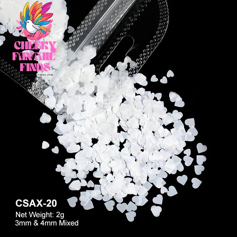2g Holographic Nail Art Glitter Shiny Sweet Love Heart Flakes Sequins 3D Nails Paillette Manicure Valentine's Day Decorations Cheeky Fantail Finds