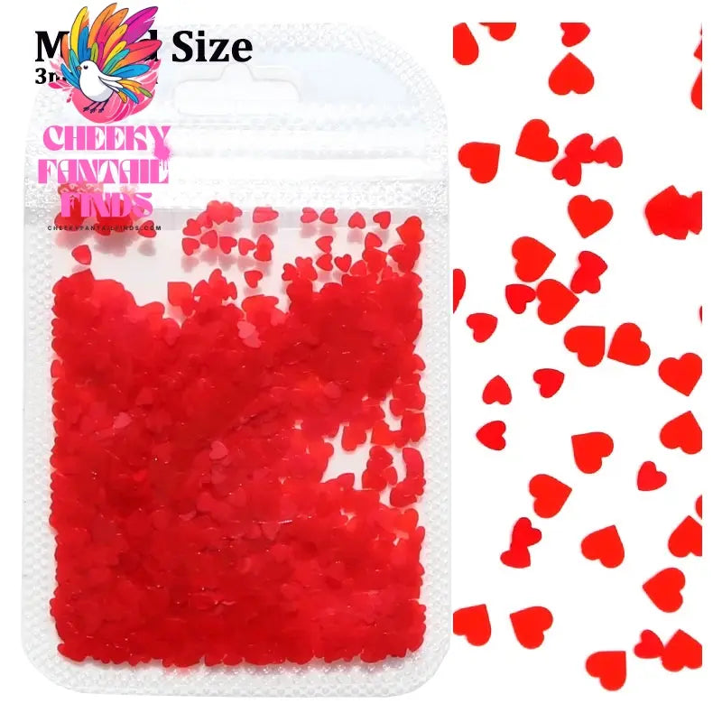 2g Holographic Nail Art Glitter Shiny Sweet Love Heart Flakes Sequins 3D Nails Paillette Manicure Valentine's Day Decorations Cheeky Fantail Finds