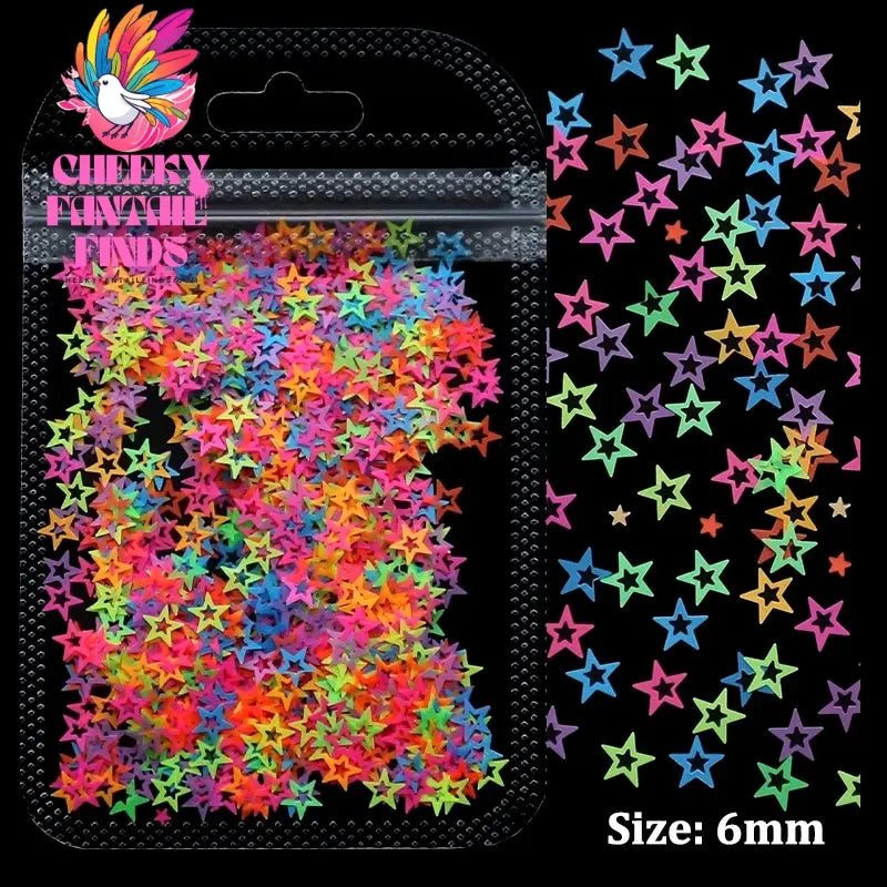 2g Holographic Nail Art Glitter Shiny Sweet Love Heart Flakes Sequins 3D Nails Paillette Manicure Valentine's Day Decorations Cheeky Fantail Finds