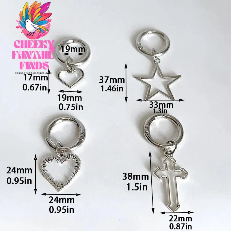 2pcs Metal Hollow Stars Hearts Pendant Boots Shoes Buckles Boots Decoration Party Pendant Fashion Shoe Accessories Shoe Charms Cheeky Fantail Finds