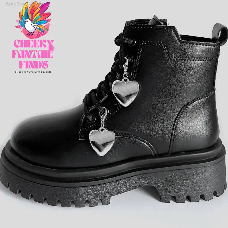 2pcs Metal Hollow Stars Silver Hearts Pendant Boots Shoes Buckles Decoration Party Jewelry Diy Snap Hook Women Shoes Accessories Cheeky Fantail Finds