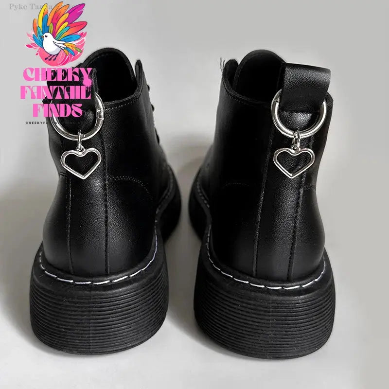 2pcs Metal Hollow Stars Silver Hearts Pendant Boots Shoes Buckles Decoration Party Jewelry Diy Snap Hook Women Shoes Accessories Cheeky Fantail Finds