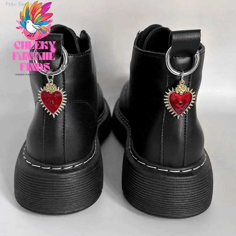 2pcs Metal Hollow Stars Silver Hearts Pendant Boots Shoes Buckles Decoration Party Jewelry Diy Snap Hook Women Shoes Accessories Cheeky Fantail Finds