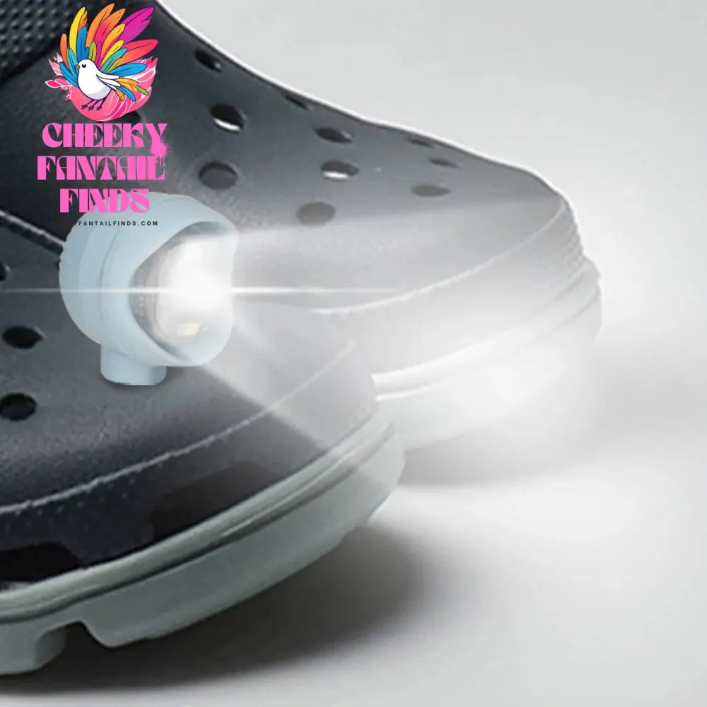 2pcs PVC LED Shoe Lights Charms Accessories for Night Rides, Walks & Dog Walks,Shoes Charms, 3 Lighting Modes - Cheeky Fantail Finds