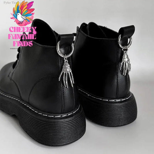 2pcs Shoes Accessories Skull Hand Metal Snake Boots Shoe Hoes Buckles Heel Decoration Pendant Women Party Cool Fashion Jewelry Cheeky Fantail Finds