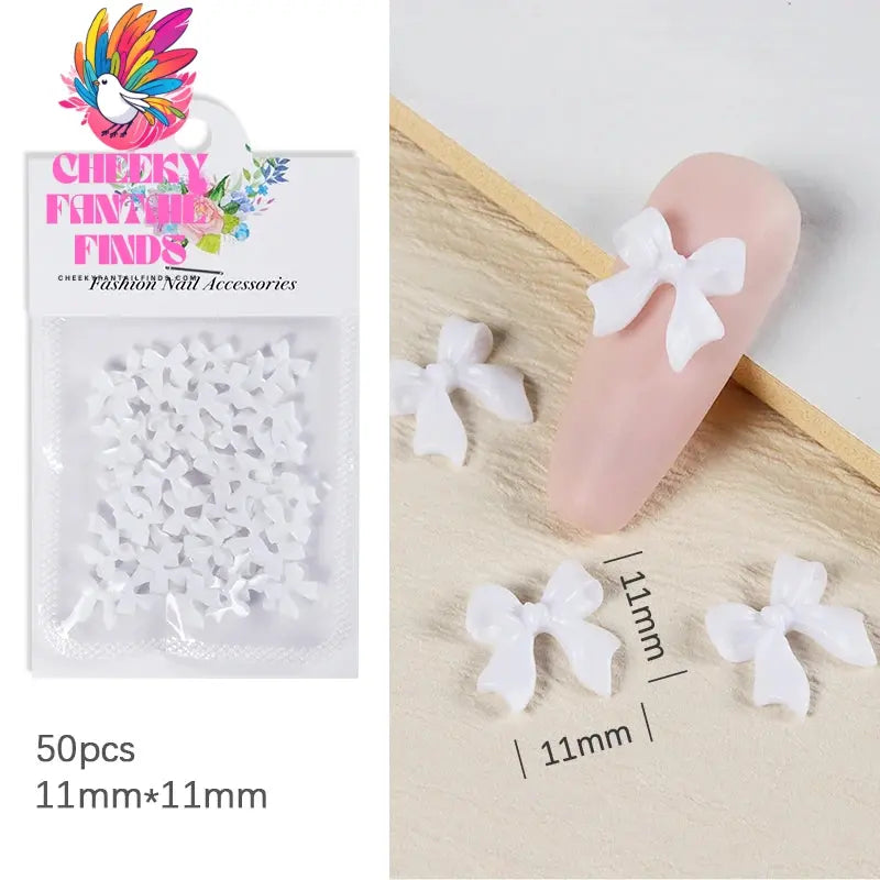 30Pcs Cherry Red Bow Nail Charms Valentine's Dark Red Tie Nail Parts Supplies for DIY Women's Nail Salon Design Decoration Cheeky Fantail Finds