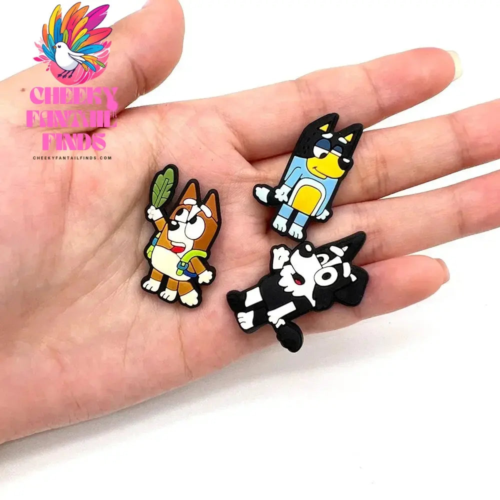 30Pcs/Set Bluey Series Shoe Charms for Cave Shoes Diy Decorations Accessories for Sandals Decorate Boy Girls Birthday Gifts Cheeky Fantail Finds