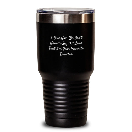 Funny Director Quote Gifts from Friends, Gifts for Him, 20oz or 30oz Black Stainless Steel Tumbler, Keeps Drinks Hot or Cold, Graduation Unique Gifts - Main