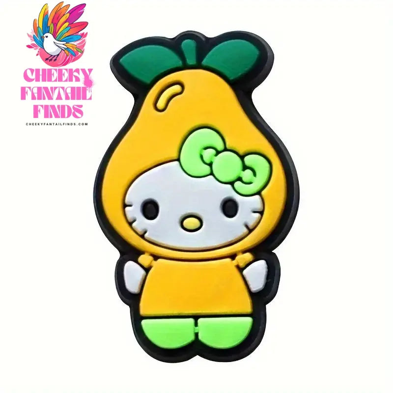 30pcs Hello Kitty Series Shoe Charms for Clogs Bubble Slides Sandals PVC Shoe Decorations Buckle Accessories for Kid Women Cheeky Fantail Finds