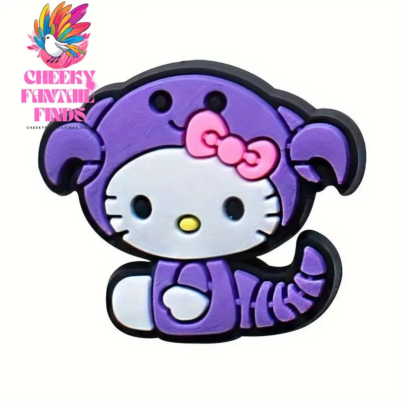 30pcs Hello Kitty Series Shoe Charms for Clogs Bubble Slides Sandals PVC Shoe Decorations Buckle Accessories for Kid Women Cheeky Fantail Finds