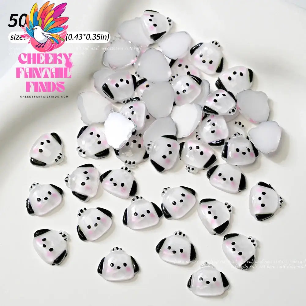 30pcs Mixed HelloKitty Nail Art Accessories Cute Sanrio Hello Kitty Cat Head Nail Charm DIY Resin 3D Press on Nail Jewelry Decor Cheeky Fantail Finds