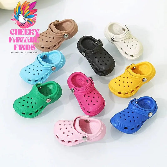3D New Mini Shoes Shape PVC Shoe Charms for Shoe Accessories Women Beach Bag Sandals Buckle Kids Shoe Pins DIY Shoe Decorations Cheeky Fantail Finds