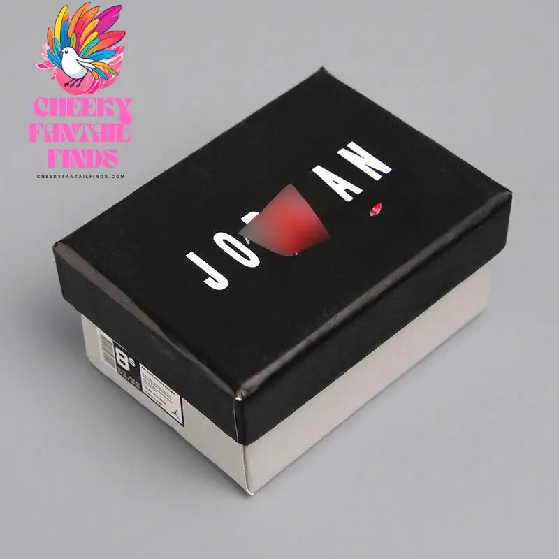 3D shoe keychain white cement blue stereo sneakers pendant four generation model bag jewelry pendant, children's Creative gifts Cheeky Fantail Finds