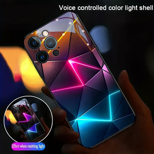 Multi-Color Voice Control To Electric Flashing Phone Case, Protective Case For Apple IPhone 14 13 12 Pro Max Plus