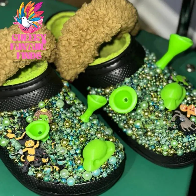 3pcs/set Cartoon Shrek nose ears For Crocs Charms Shoe Charms Decoration DIY Shoe Decoration Charms Party Kids Gifts Cheeky Fantail Finds