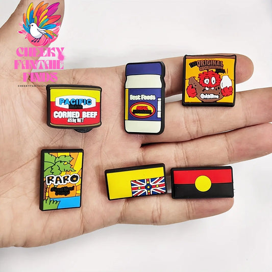 4/6/10pcs Australian Series Colorful Shoe Charms PVC Accessories DIY Shoe Decorations Cheeky Fantail Finds