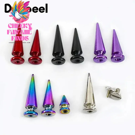 5/10Pcs Deepeel Metal Punk Rivet Cone Studs Spikes Screws Bag Shoes Clothes Decorative Nails DIY Leather Handcraft Accessories Cheeky Fantail Finds