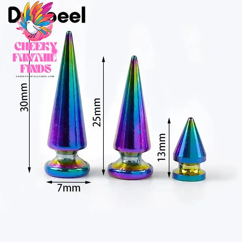 5/10Pcs Deepeel Metal Punk Rivet Cone Studs Spikes Screws Bag Shoes Clothes Decorative Nails DIY Leather Handcraft Accessories Cheeky Fantail Finds