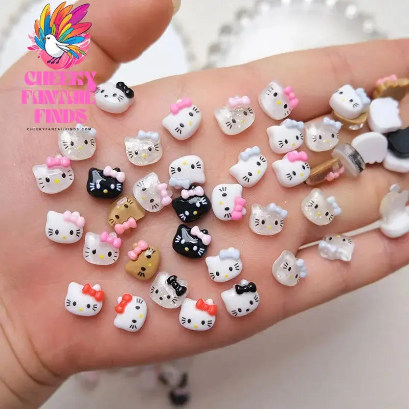 50Pcs Sanrio Cute Cartoon Nail Charms - Kuromi, Melody, Cinnamoroll & Pochacco 3D Resin Decorations for DIY Manicure Phone Cases Cheeky Fantail Finds