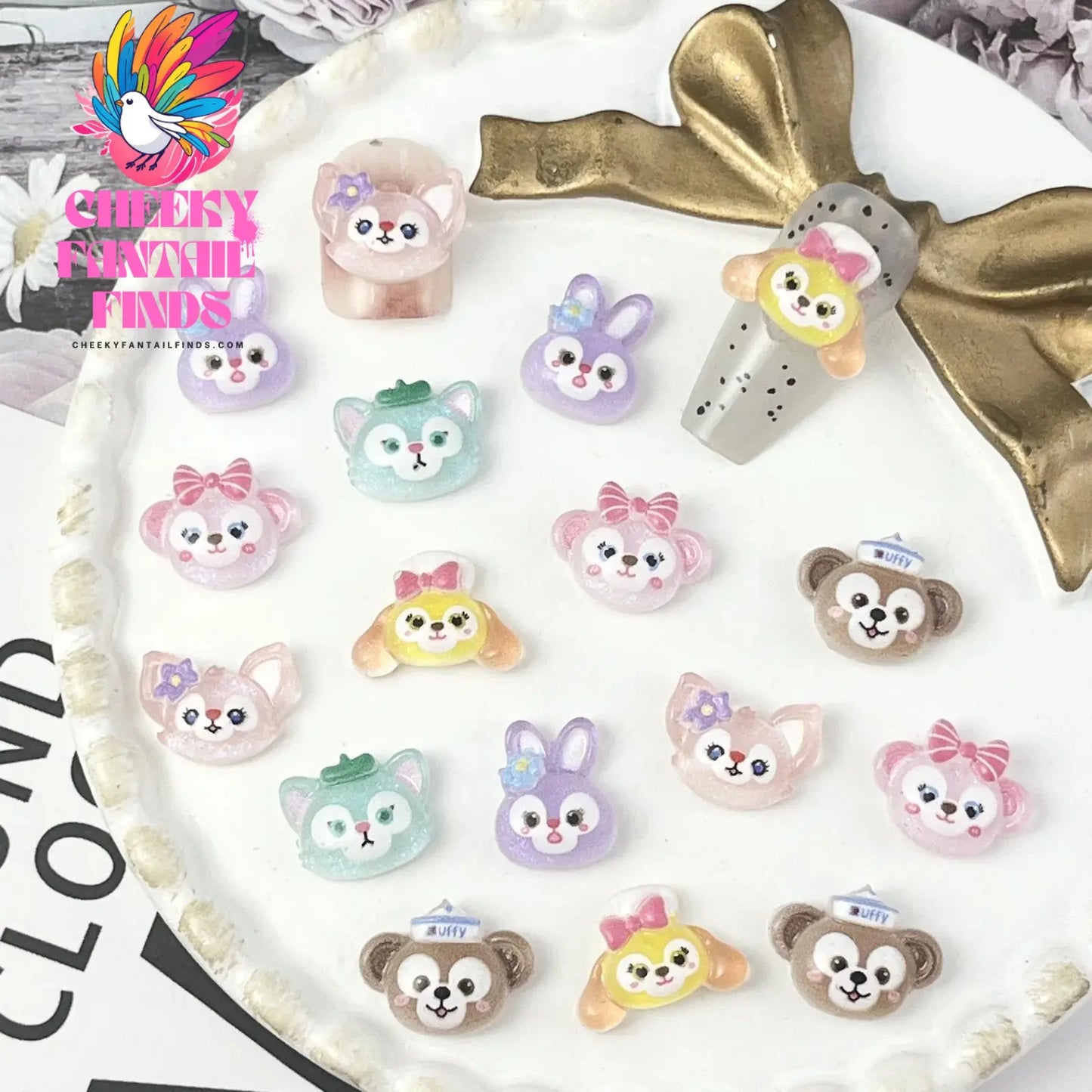 50Pcs Sanrio Cute Cartoon Nail Charms - Kuromi, Melody, Cinnamoroll & Pochacco 3D Resin Decorations for DIY Manicure Phone Cases Cheeky Fantail Finds