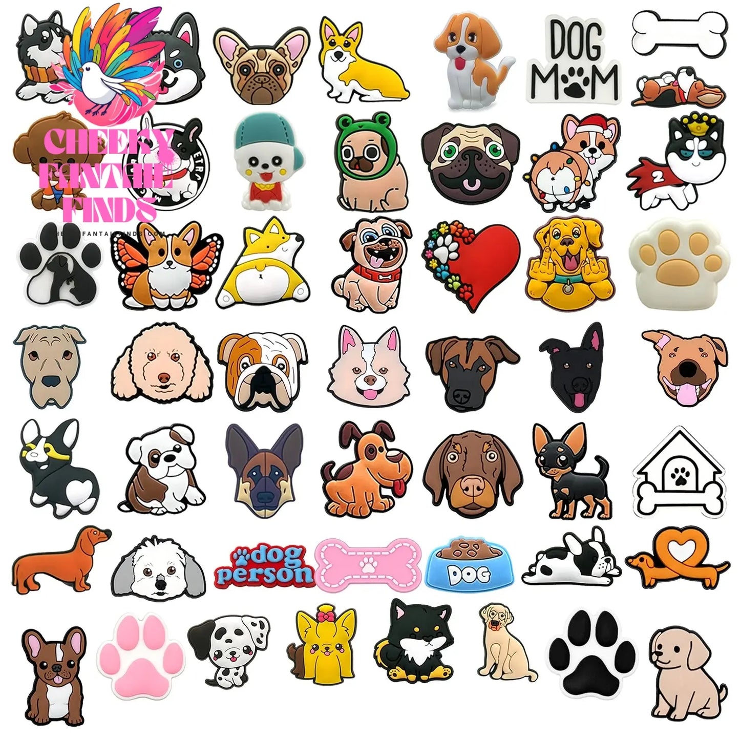 50pcs Cute Animal Shoes Accessories Funny Duck Bee Cows Shoe Charms Lovely Dogs Cats Slippers Clips Decorations panda Pins Clog Cheeky Fantail Finds