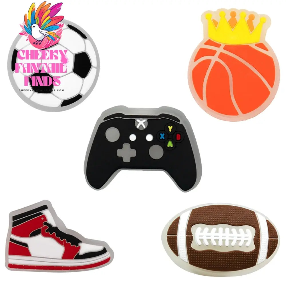 5pcs LED Shoe Charms Lighted Pins for Kids Gifts Glowing Gamepad Shoe Accessories Decorations for Sandals Clog Buckles Ornaments - Cheeky Fantail Finds
