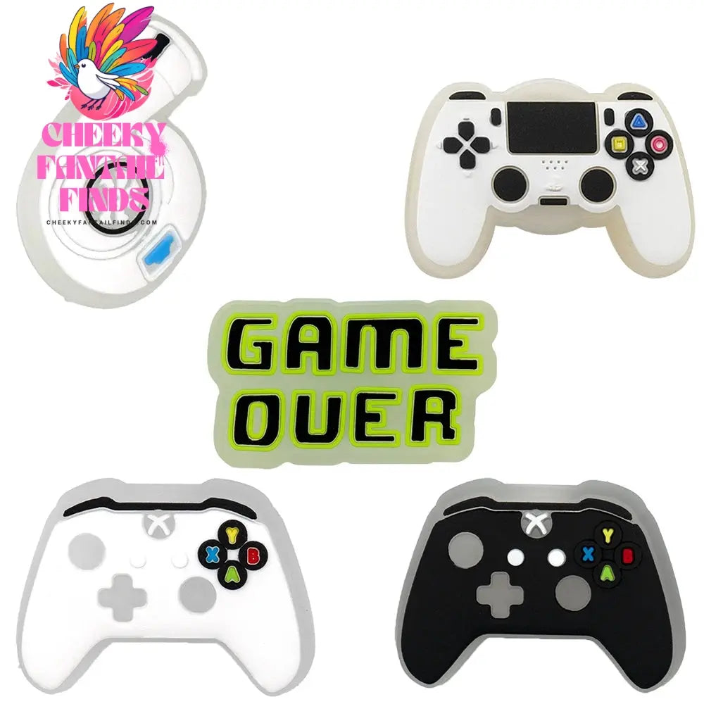 5pcs LED Shoe Charms Lighted Pins for Kids Gifts Glowing Gamepad Shoe Accessories Decorations for Sandals Clog Buckles Ornaments - Cheeky Fantail Finds