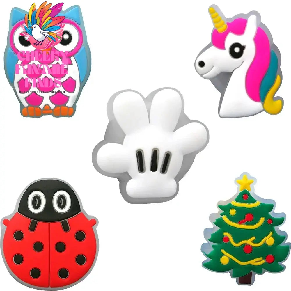 5pcs LED Shoe Charms for Kids Luminous Duck Cat Gamepad Pink Cat Shoe Accessories Pins Women Men Fashion Buckle Shoe Decoration - Cheeky Fantail Finds