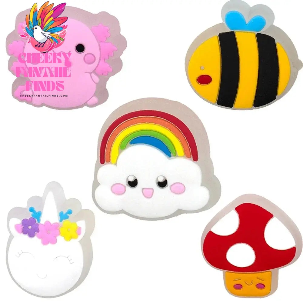 5pcs LED Shoe Charms for Kids Luminous Duck Cat Gamepad Pink Cat Shoe Accessories Pins Women Men Fashion Buckle Shoe Decoration - Cheeky Fantail Finds
