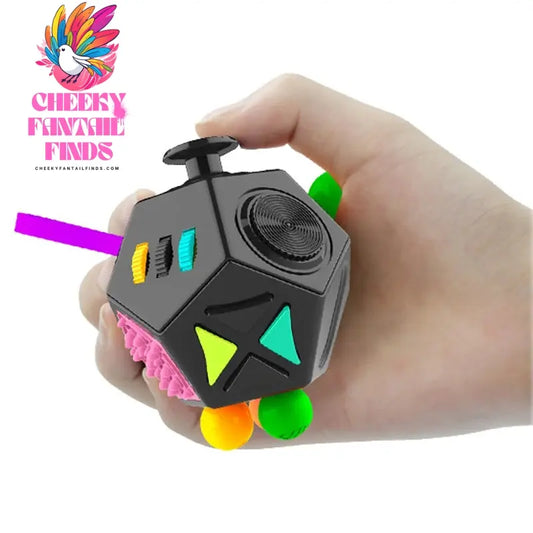 6/12 Sides Cube Decompression Toy Rainbow Stress Relief Autism ADHD OCD Anxiety Sensory Toys Fingertip Desk Toy for Kids Adult Cheeky Fantail Finds