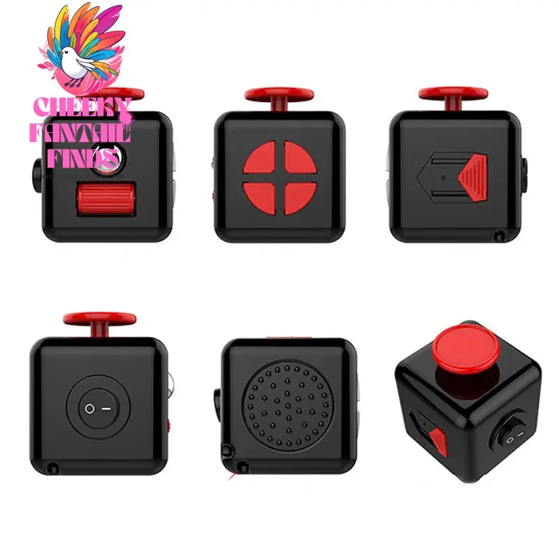 6/12 Sides Cube Decompression Toy Rainbow Stress Relief Autism ADHD OCD Anxiety Sensory Toys Fingertip Desk Toy for Kids Adult Cheeky Fantail Finds