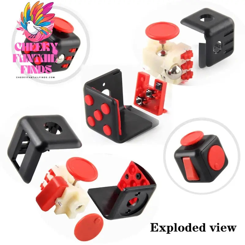 6/12 Sides Cube Decompression Toy Rainbow Stress Relief Autism ADHD OCD Anxiety Sensory Toys Fingertip Desk Toy for Kids Adult Cheeky Fantail Finds