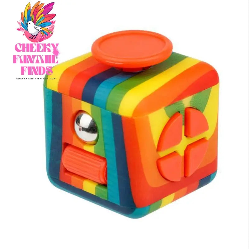6/12 Sides Cube Decompression Toy Rainbow Stress Relief Autism ADHD OCD Anxiety Sensory Toys Fingertip Desk Toy for Kids Adult Cheeky Fantail Finds