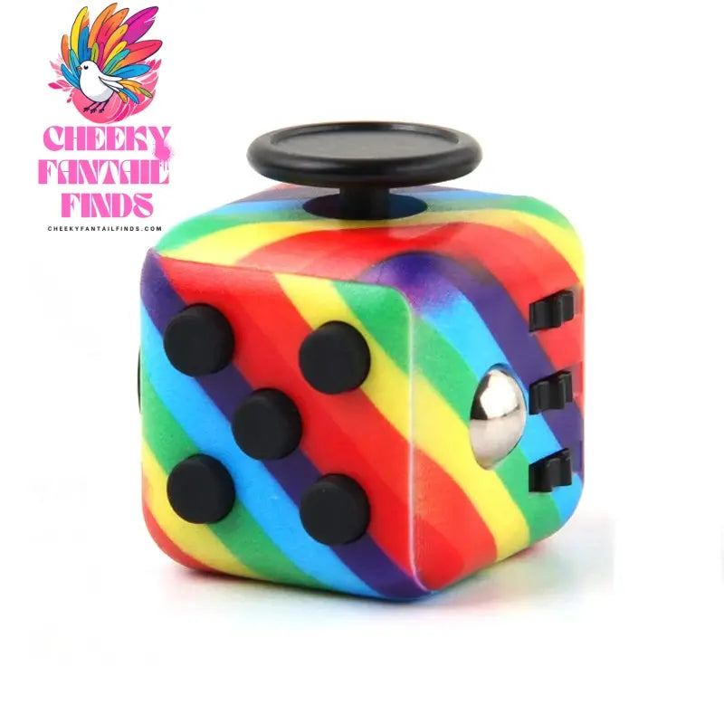 6/12 Sides Cube Decompression Toy Rainbow Stress Relief Autism ADHD OCD Anxiety Sensory Toys Fingertip Desk Toy for Kids Adult Cheeky Fantail Finds