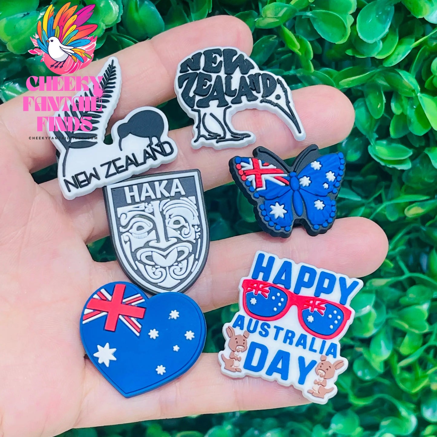 6-21Pcs New Zealand Beach Sunset Bottle PVC Shoe Buckle Accessories Funny DIY Garden Shoes Decoration For Charms Kids Party Gift Cheeky Fantail Finds
