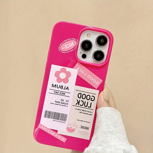 Rose Red Letter Flower 7/8plus Simple And High-end Transparent For Suitable For IPhone14promax Apple 13 Mobile Phone Case Couple Xsmax New 12pro Anti-fall Xr Silicone 11 Men's And Women's 13 All-inclusive Soft Shell Protectiv