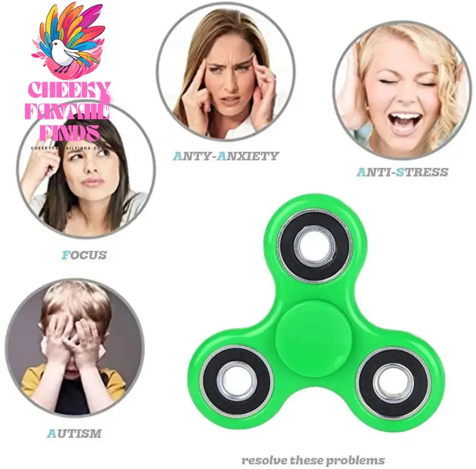 ABS Fidget Spinner EDC Spinner For Autism ADHD Anti Stress Tri-Spinner High Quality Adult Kids Funny Toys Cheeky Fantail Finds