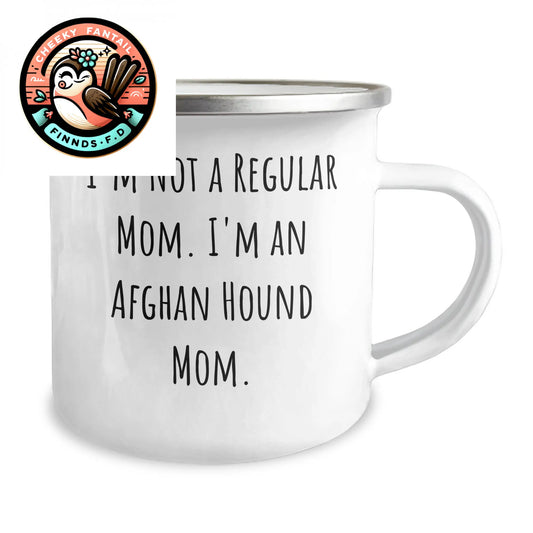 Afghan Hound Dog Mom Funny Camping Mug Gifts for Men from Family, I'm Not A Regular Mom. I'm An Afghan Hound Mom. - Father's Day Unique Gifts - Image 2