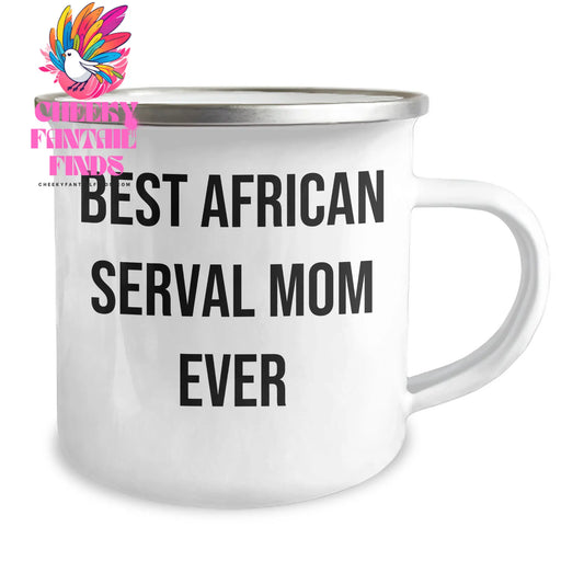 African Serval Cat Mom's Best Gift: Unique Camping Mug for Dad's Funny Father's Day Unique Gifts for the African Serval Cat Lover - Image 2