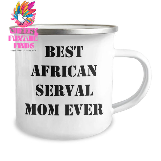 African Serval Mom Ever Gifts for Father's Day | Funny African Serval Camping Mug Gifts from Daughter - Image 2