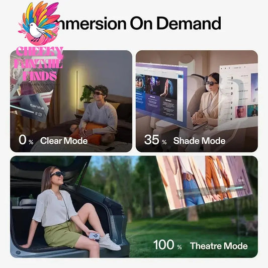 Air 2 Pro AR Glasses|46° FOV, 130" 120Hz HD Display, True Colors, Cinematic Sound, All-Day Comfort. Compatible with iPhone 16/15 Cheeky Fantail Finds