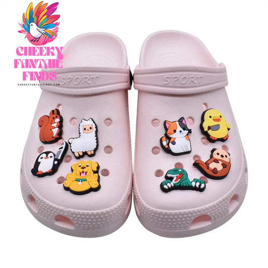 Animals Frog Duck Shoe Charms Pin for shoe Accessories Charms Clogs Bubble Slides Shoe DIY Shoe Decoration Kids Party Gift Cheeky Fantail Finds