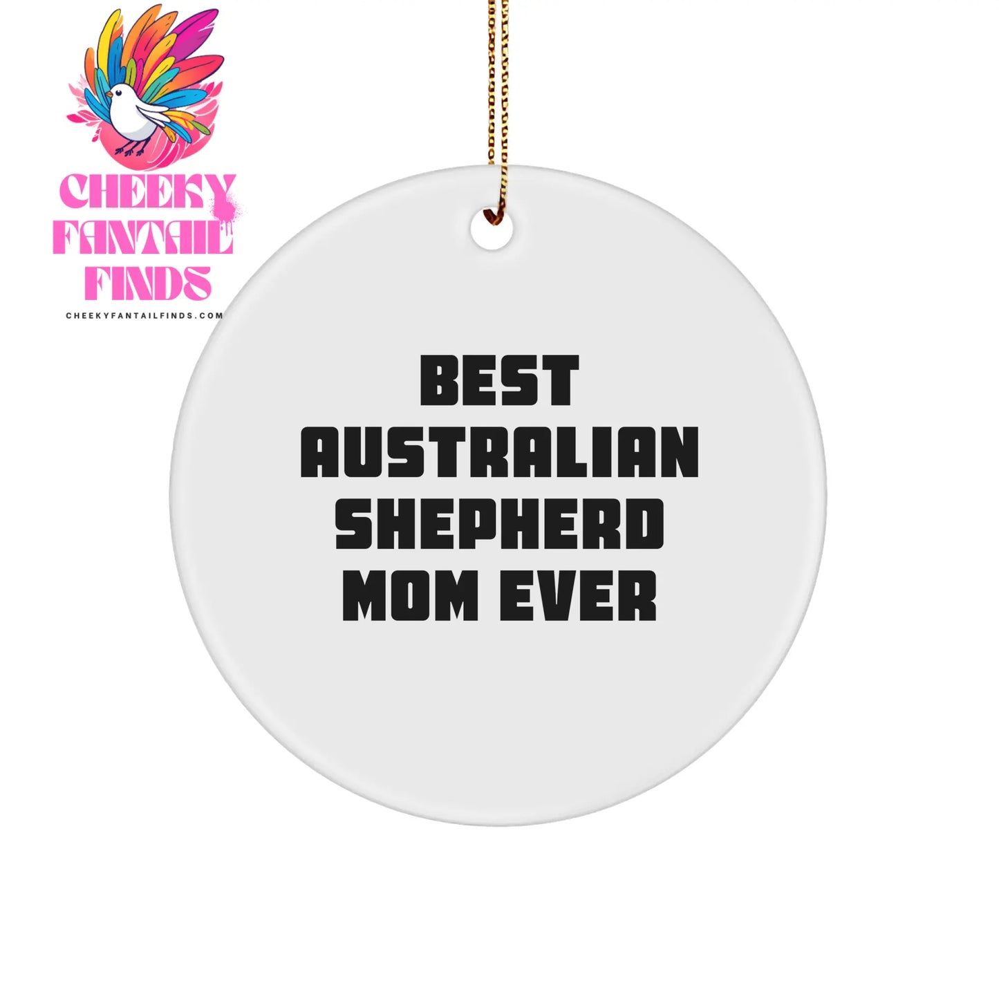 Australian Shepherd Dog Love Circle Ornament, Gifts from Best Australian Shepherd Mom Ever, for Australian Shepherd Dog Owners, Christmas Unique Gifts - Image 1