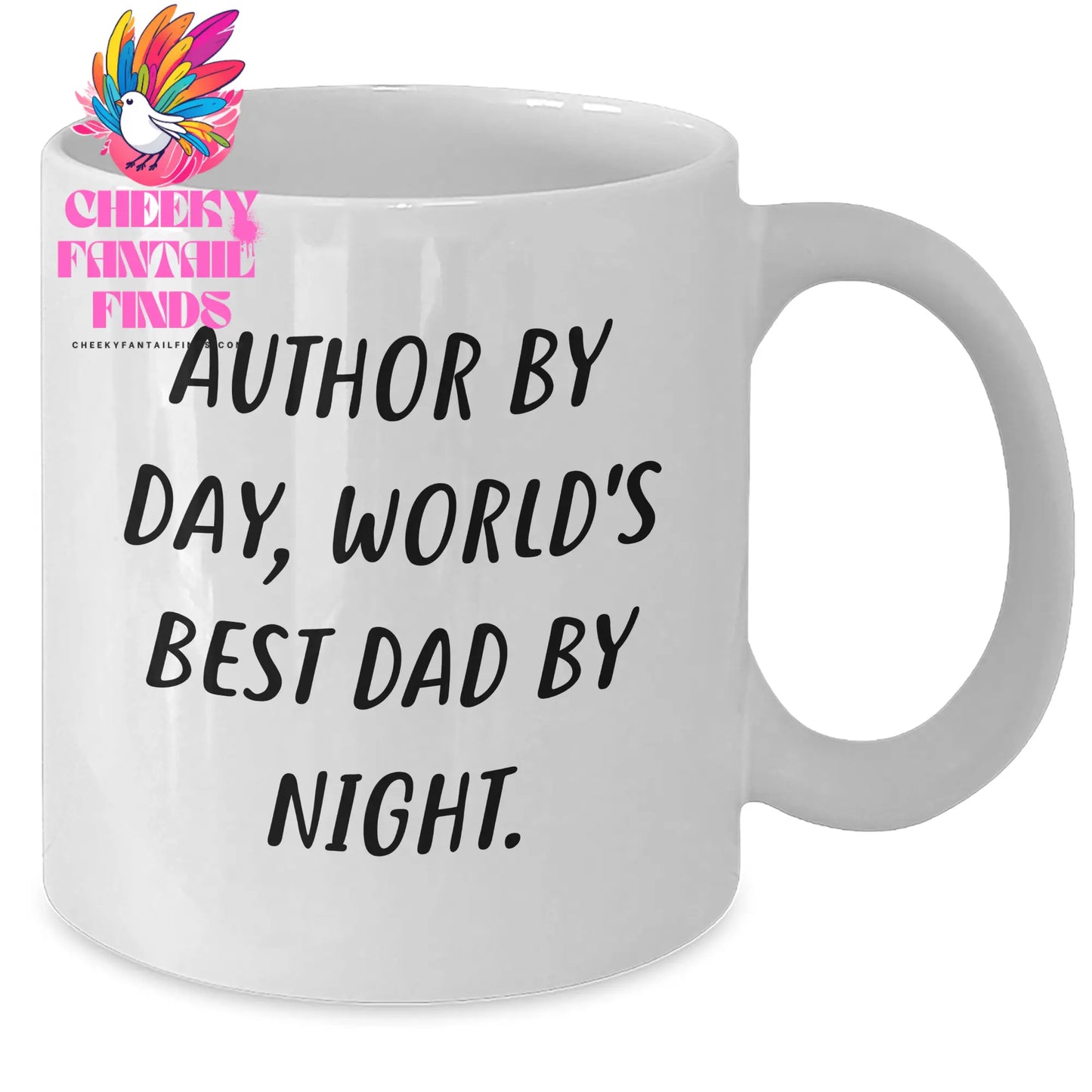 Author's Humorous White Coffee Mug, Gifts from Men, Unique Father's Day Unique Gifts for Author, White Coffee Mug for World's Best Dad - Additional